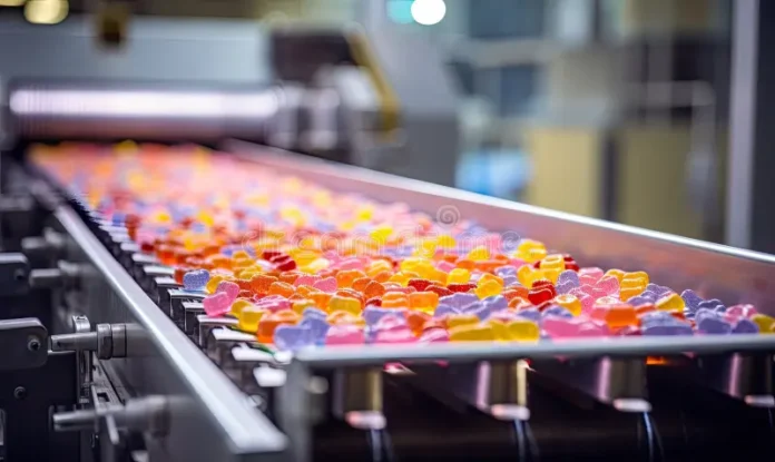 rainbow-gummy-bears-sweet-satisfying-conveyor-belt-filled-lots-300242981
